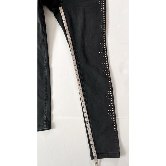 Dream Jeans By MAC Women’s Size 40/US 30 Black Skinny Extra Stretchy Studs Rock - Picture 10 of 11